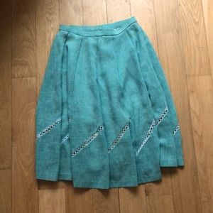 Vintage teal perfectly tailored skirt